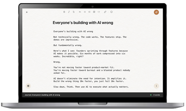Totem editor showing: The real blocker isn't the tech...